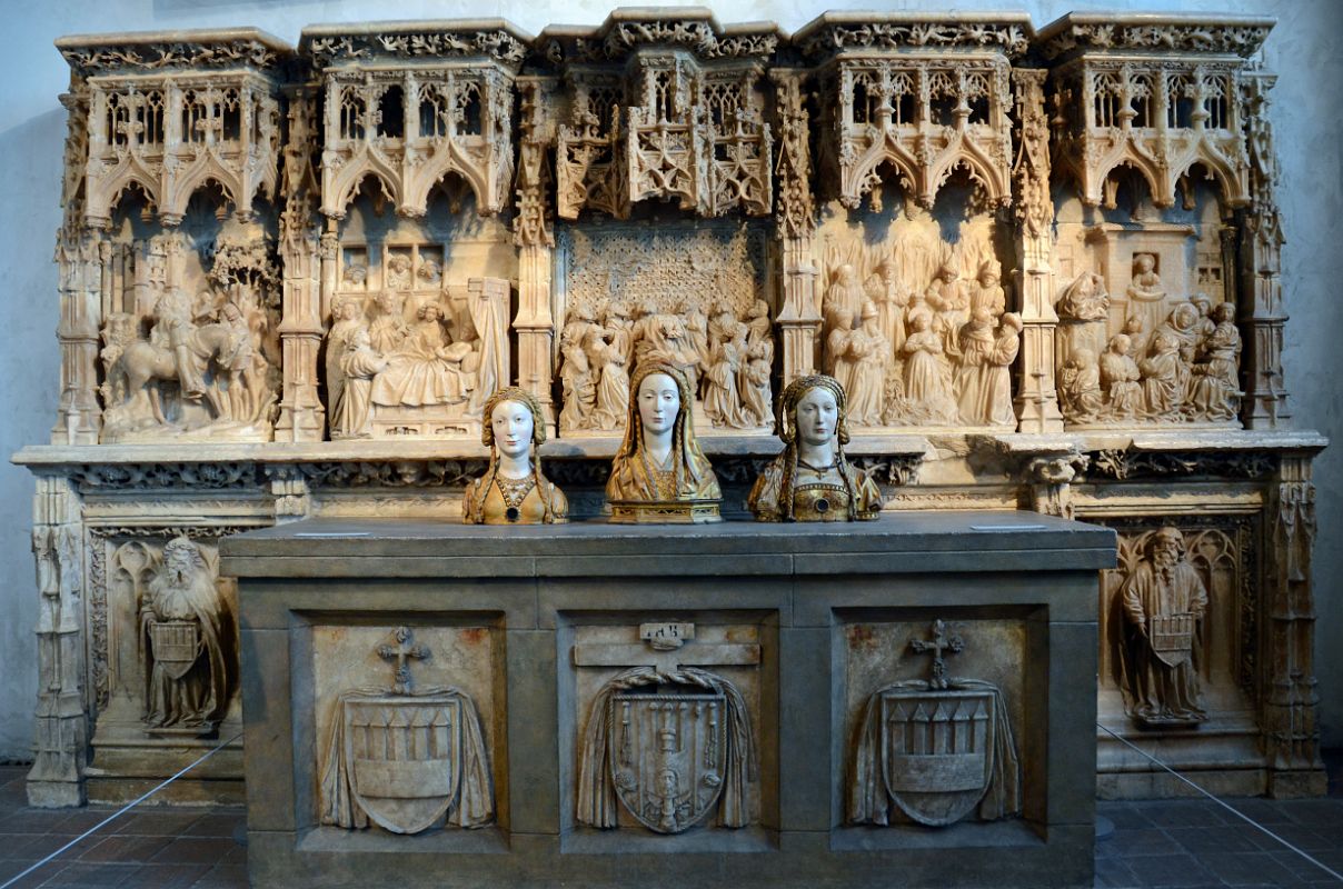 New York Cloisters 48 016 Boppard Room - Altar Predella and Socle ofArchbishop Don Dalmau de Mur y Cervello - Spain 1456-1458